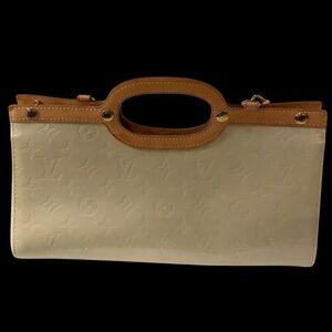 Louis Vuitton Monogram Cream Patient Leather Bag "As Is"